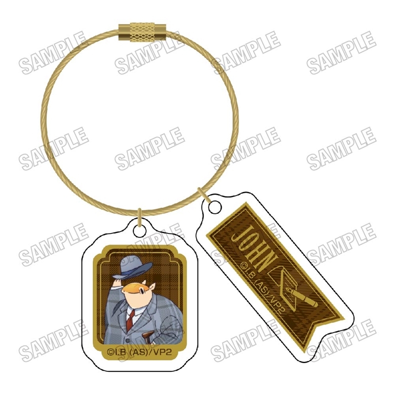 【グッズ-キーホルダー】TVアニメ「吸血鬼すぐ死ぬ２」 描き下ろしワイヤーアクリルキーホルダー【名探偵ver.】③ジョン