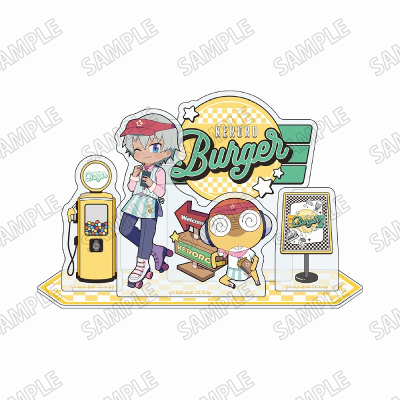 【グッズ-スタンドポップ】アニメ『ケロロ軍曹』 ミニアクリルジオラマ【ケロロバーガーver.】 ④クルル&サブロー