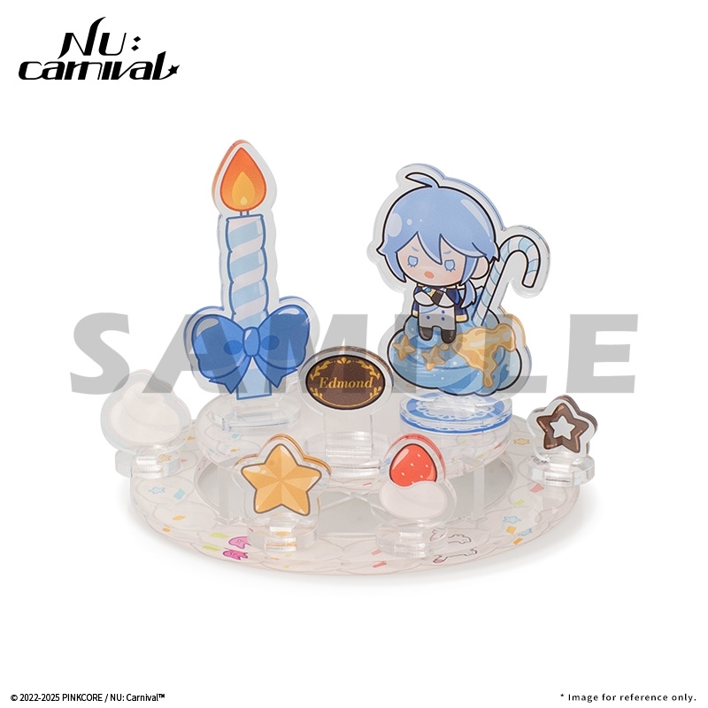 【グッズ-スタンドポップ】NU: カーニバル 誕生日のひとときシリーズ - 組み立て式ケーキアクリルスタンド エドモンドセット