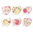 【グッズ-バッチ】姫ちゃんのリボン いちごワンピース ハート缶バッジの画像