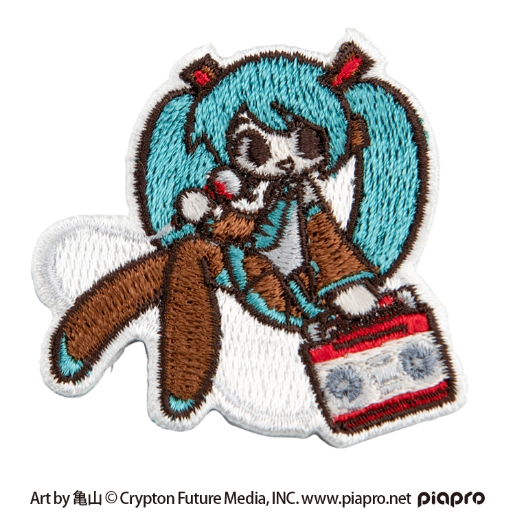 【グッズ-ステッカー】初音ミク 刺繍ステッカー (初音ミク Art by 亀山 ラジカセ)