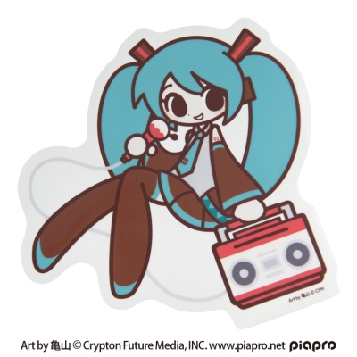 【グッズ-ステッカー】初音ミク トラベルビッグステッカー (初音ミク Art by 亀山 ラジカセ)