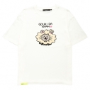 【グッズ-Tシャツ】ストリートファイター キャラクターTシャツ (がんばれジュリちゃん 豪鬼ニャン) バニラホワイト XLの画像
