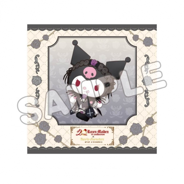 【グッズ-タオル】ローゼンメイデン×サンリオキャラクターズ ハンドタオル 水銀燈×クロミ