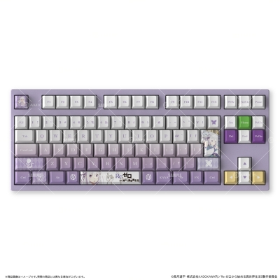 【グッズ-電化製品】Re:ゼロから始める異世界生活 ゲーミングキーボード 80HE 日本語配列 エミリアEdition