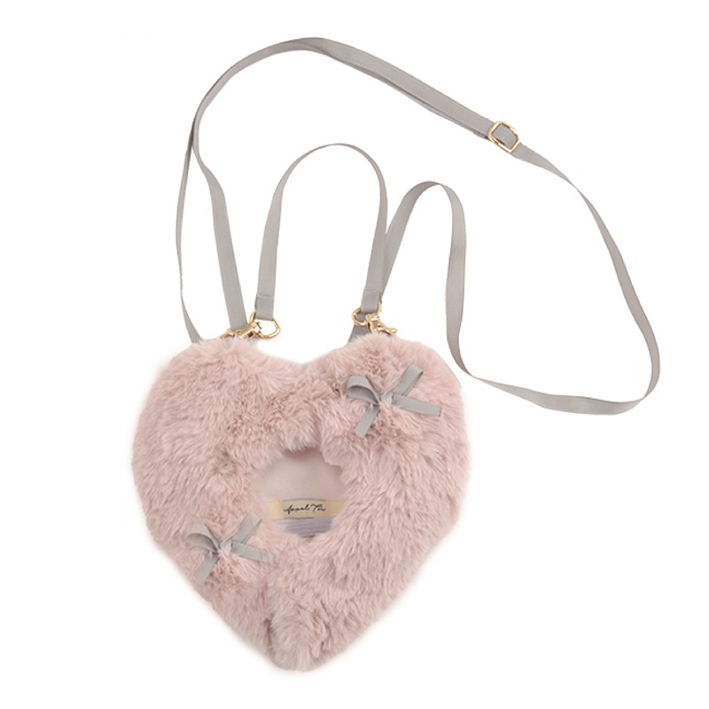 【グッズ-衣装】ノンキャラオリジナル ハートおくるみミニ2WAYショルダー ピンク【Appel Toi】