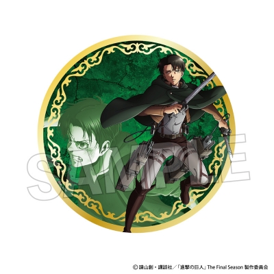 【グッズ-バッチ】進撃の巨人 ギラギラ缶バッジ 大【軌跡】 リヴァイ