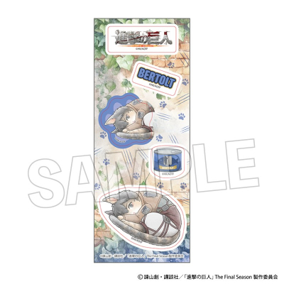 【グッズ-ステッカー】進撃の巨人 調査兵にゃん ステッカー ベルトルト