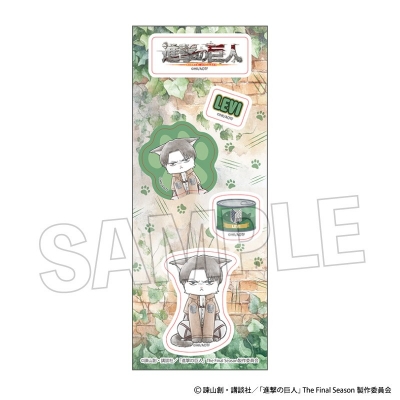 【グッズ-ステッカー】進撃の巨人 調査兵にゃん ステッカー リヴァイ