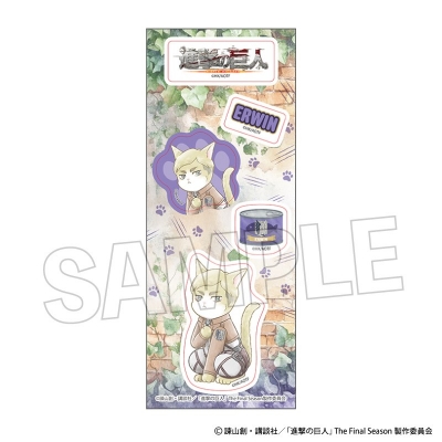 【グッズ-ステッカー】進撃の巨人 調査兵にゃん ステッカー エルヴィン