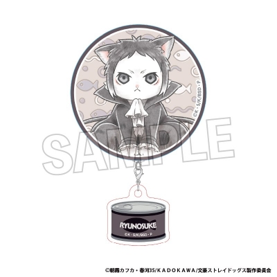 【グッズ-バッチ】文豪ストレイドッグス 文豪ストレイキャッツ チャームつき缶バッジ 芥川龍之介