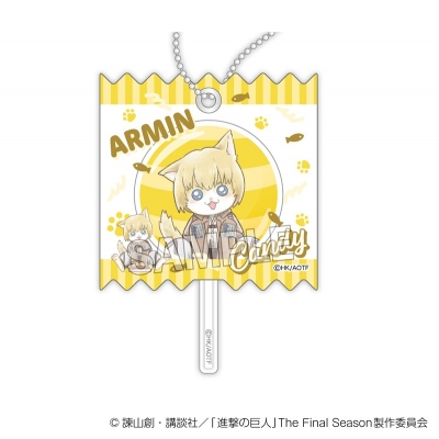 【グッズ-キーホルダー】進撃の巨人 調査兵にゃん ラッピングアクリルキーホルダー アルミン