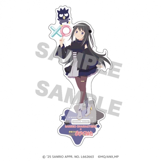 【グッズ-スタンドポップ】サンリオキャラクターズ×魔法少女まどか☆マギカ アクリルスタンド 暁美 ほむら×バッドばつ丸