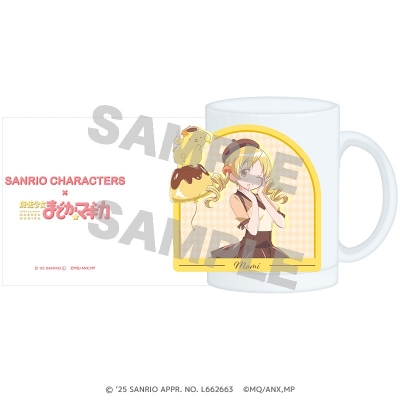【グッズ-マグカップ】サンリオキャラクターズ×魔法少女まどか☆マギカ すりガラスマグカップ 巴 マミ×ポムポムプリン