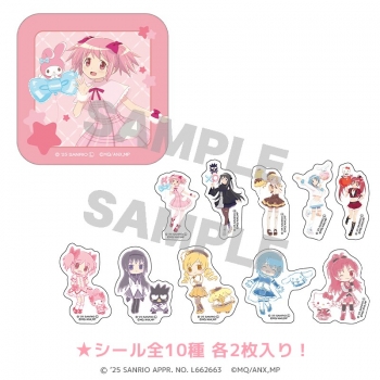 グッズ-シール】サンリオキャラクターズ×魔法少女まどか☆マギカ 缶 