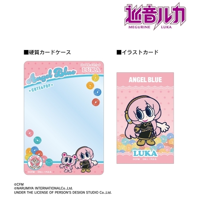 【グッズ-セットもの】初音ミク ANGEL BLUEコラボ 描き起こし 巡音ルカ&ナカムラくん B8硬質カードケース&イラストカードセット