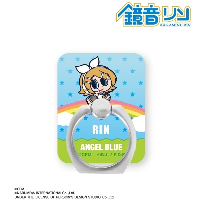 【グッズ-携帯グッズ】初音ミク ANGEL BLUEコラボ 描き起こし 鏡音リン アクリルスマホリング
