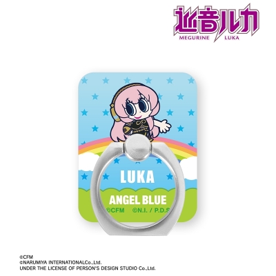 【グッズ-携帯グッズ】初音ミク ANGEL BLUEコラボ 描き起こし 巡音ルカ アクリルスマホリング