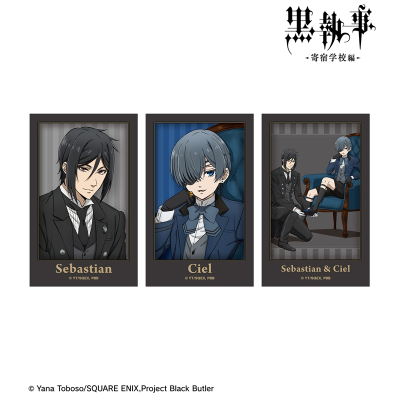 【グッズ-カード】TVアニメ『黒執事 -寄宿学校編-』 描き下ろしインスタントカメラ風イラストカード3枚セット