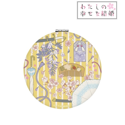 【グッズ-ミラー】TVアニメ「わたしの幸せな結婚」 斎森 美世&久堂 清霞 モチーフ柄 折りたたみミラー