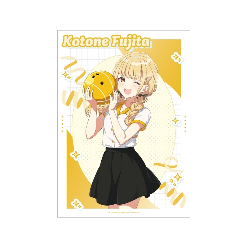 【グッズ-ポスター】学園アイドルマスター 描き下ろし 藤田ことね ボウリングシャツver. A3マット加工ポスター