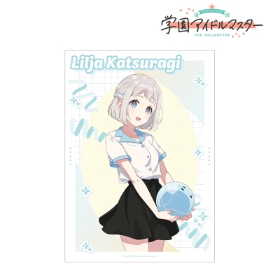 【グッズ-ポスター】学園アイドルマスター 描き下ろし 葛城リーリヤ ボウリングシャツver. A3マット加工ポスター