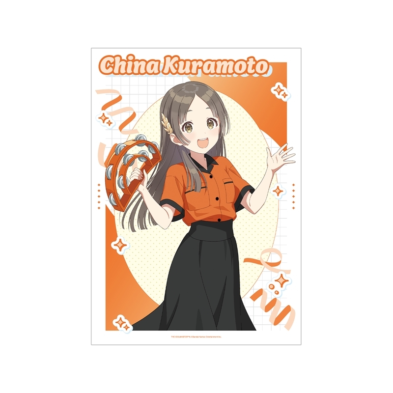 【グッズ-ポスター】学園アイドルマスター 描き下ろし 倉本千奈 ボウリングシャツver. A3マット加工ポスター