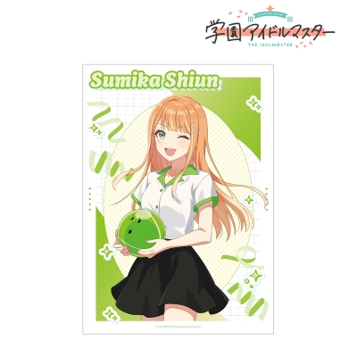 【グッズ-ポスター】学園アイドルマスター 描き下ろし 紫雲清夏 ボウリングシャツver. A3マット加工ポスター