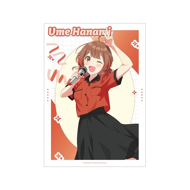 【グッズ-ポスター】学園アイドルマスター 描き下ろし 花海佑芽 ボウリングシャツver. A3マット加工ポスター