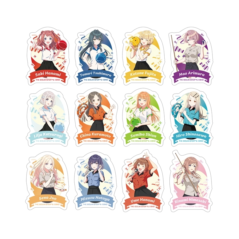 【グッズ-ステッカー】学園アイドルマスター 描き下ろし ボウリングシャツver. トレーディングダイカットステッカー