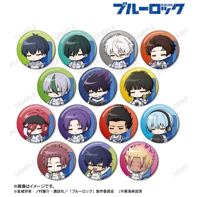 【グッズ-バッチ】TVアニメ『ブルーロック』 トレーディング ちびキャラ 新幹線でうたたねver. グリッター缶バッジ【再販】