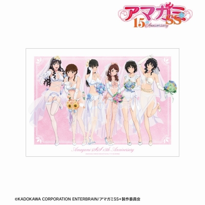 【グッズ-ポスター】アマガミSS+plus 描き下ろし 集合 ウェディング水着ver. A3マット加工ポスター
