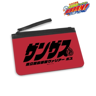 【グッズ-ポーチ】家庭教師ヒットマンREBORN! XANXUS(10年後) ar-Unity モチーフネームデザイン PUレザーフラットポーチ