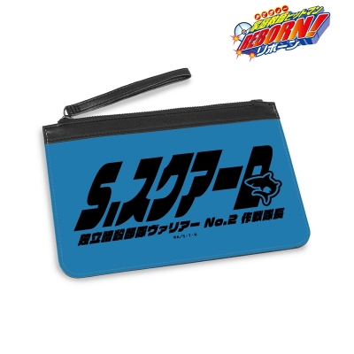 【グッズ-ポーチ】家庭教師ヒットマンREBORN! スペルビ・スクアーロ(10年後) ar-Unity モチーフネームデザイン PUレザーフラットポーチ
