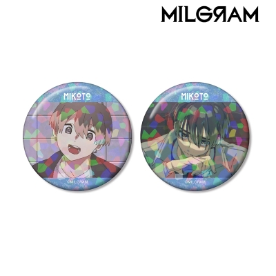 【グッズ-バッチ】MILGRAM -ミルグラム- ミコト 場面写ホログラム缶バッジ2個セット
