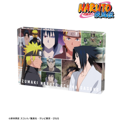 【グッズ-置きもの】NARUTO-ナルト- 疾風伝 うずまきナルト&うちはサスケ 場面写アクリルブロック