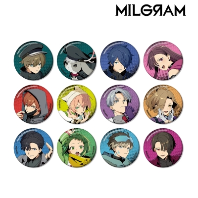 【グッズ-バッチ】MILGRAM -ミルグラム- 描き下ろし アメコミ風ver. トレーディンググリッター缶バッジ【特典付】