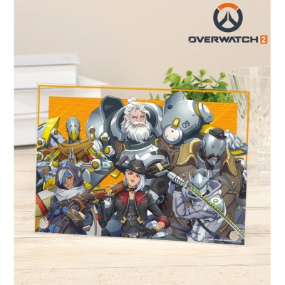 【グッズ-置きもの】オーバーウォッチ 2 メレさんイラスト 集合 A5アクリルパネル ver.A