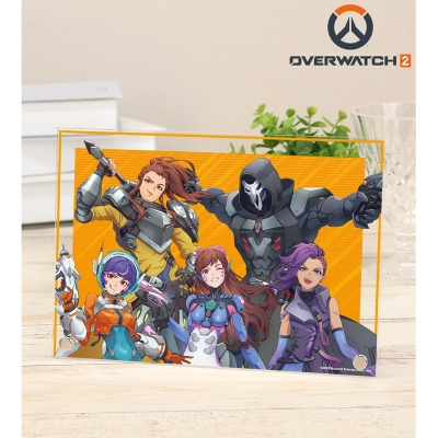 【グッズ-置きもの】オーバーウォッチ 2 メレさんイラスト 集合 A5アクリルパネル ver.B