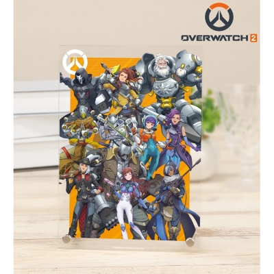 【グッズ-置きもの】オーバーウォッチ 2 メレさんイラスト 集合 A5アクリルパネル ver.C
