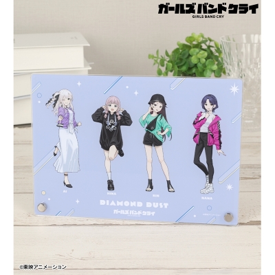 【グッズ-置きもの】ガールズバンドクライ 描き下ろし ダイヤモンドダスト 集合 私服ver. A5アクリルパネル