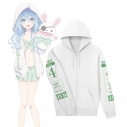 【グッズ-ジャンパー・コート】アニメ「デート・ア・ライブV」 描き下ろし 四糸乃 ビーチデートver. 着用ジップパーカーユニセックス(サイズ/XXL)の画像