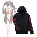 【グッズ-ジャンパー・コート】アニメ「デート・ア・ライブV」 描き下ろし 時崎狂三 ビーチデートver. 着用ジップパーカーユニセックス(サイズ/XL)の画像