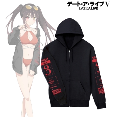 【グッズ-ジャンパー・コート】アニメ「デート・ア・ライブV」 描き下ろし 時崎狂三 ビーチデートver. 着用ジップパーカーユニセックス(サイズ/XXL)
