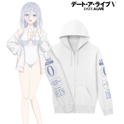 【グッズ-ジャンパー・コート】アニメ「デート・ア・ライブV」 描き下ろし 崇宮澪 ビーチデートver. 着用ジップパーカーユニセックス(サイズ/XXL)