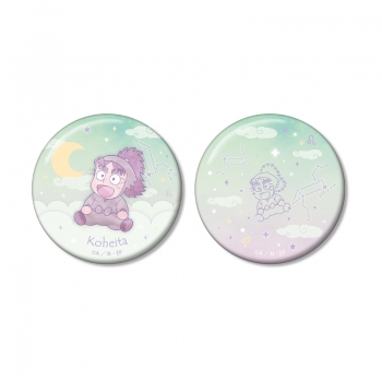 グッズ-バッチ】忍たま乱太郎 七松小平太 ar-Unity 星座柄 缶バッジ2個 
