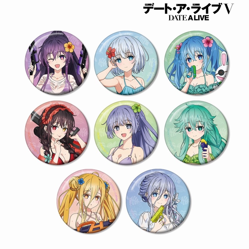 【グッズ-バッチ】アニメ「デート・ア・ライブV」 描き下ろし デート・ア・バカンスver. トレーディング缶バッジ【アニメイト特典付】