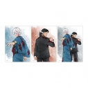 【グッズ-ブロマイド】映画「鬼太郎誕生 ゲゲゲの謎」 描き下ろし 鬼太郎の父&水木 戦う父の背中ver. ブロマイド3枚セットの画像