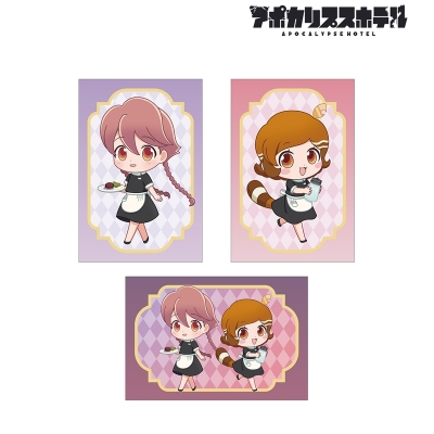 【グッズ-ポストカード】TVアニメ「アポカリプスホテル」 ちびキャラ モーニングスタッフver. ポストカード3枚セット