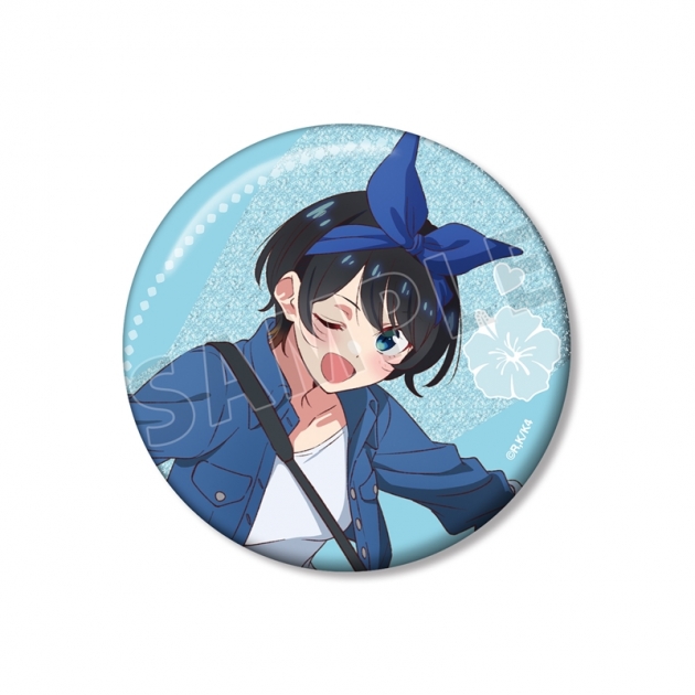 【グッズ-バッチ】TVアニメ『彼女、お借りします』 更科瑠夏 75mmグリッター缶バッジ